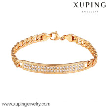 73034 Xuping nouveau conçu gros bracelets plaqués or femmes